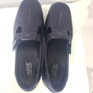 Hotter Comfort Concept Size 9 1/2 Women's Sunset Black Leather Shoe